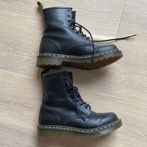 Dr. Martens Black Leather 8-Eye Combat Boots